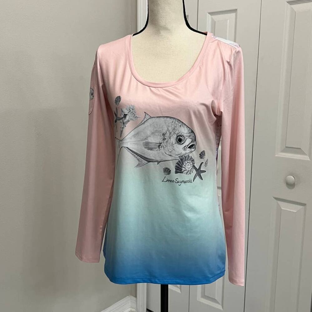 Reel Legends Linnea "Lea" Szymanski Keep It Cool Ombre Fish/Shell Design - S